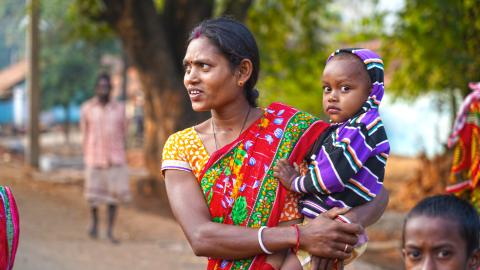 Lady with her child